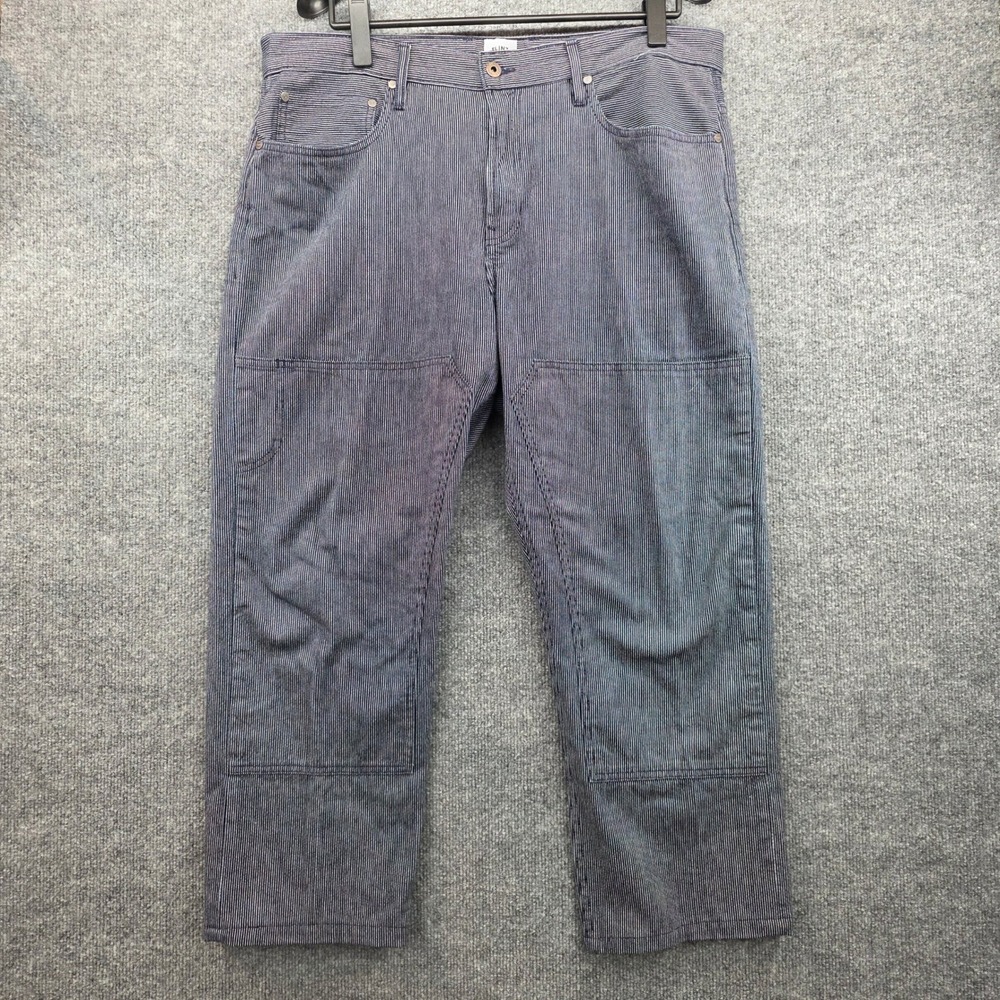 Flint and Tinder Japanese Wabash Mill Pants Indigo Double Knee Men's Size 38‎